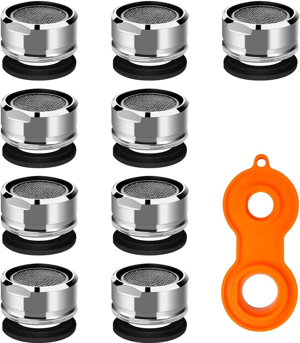 9 Pcs KWOKWEI 24mm ABS Water Tap Filter M24 Water Tap Spare Part Aerator - ShopVlot
