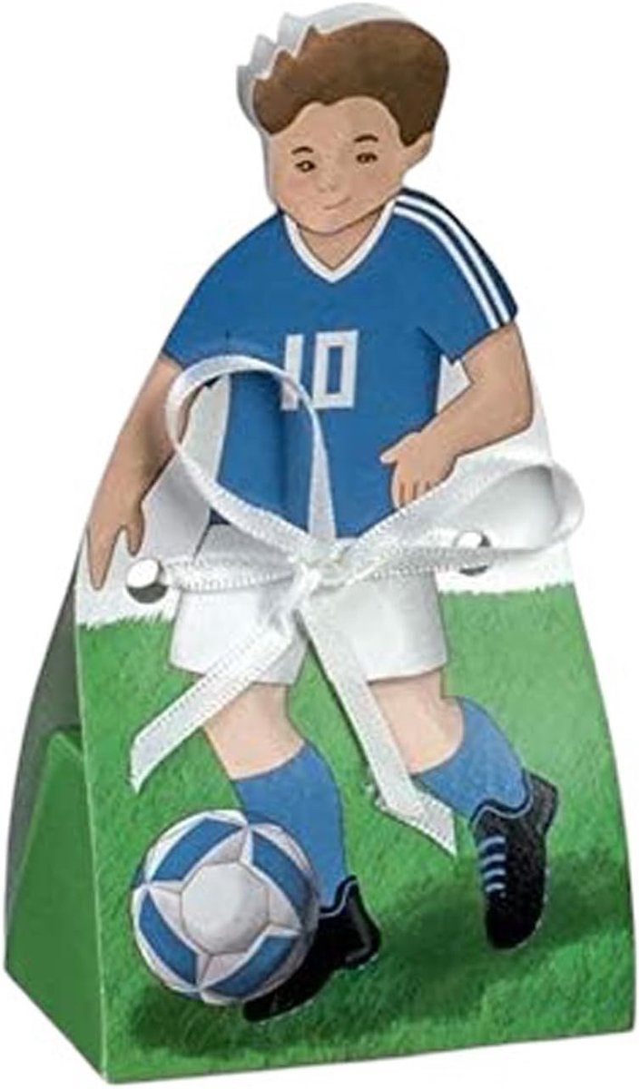 Confect boxes of colored cardboard, motif: football, Italian football, birthday, communion, football, 12 pieces Kit 12 - ShopVlot
