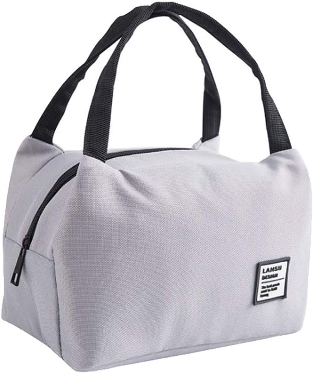 Plain Fabric Lunch Bag for Kids Women Men Insulated Cooler Bag for Food Insulated Picnic Bag Waterproof Camping Picnic - ShopVlot