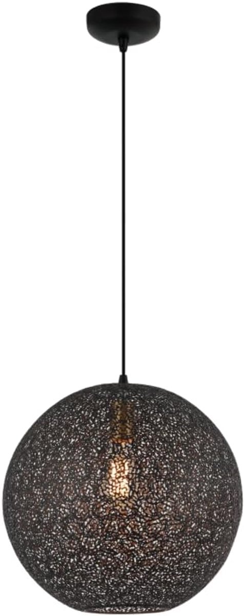 Rolo Pendant Lamp - 1 Light - Ø40 cm - E27 - Black - ShopVlot