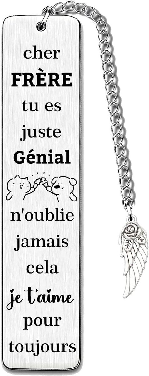 GUOYU Gepersonaliseerde bladwijzer, cadeau voor broer, verjaardag en Kerstmis, inspirerend cadeau-idee voor - ShopVlot