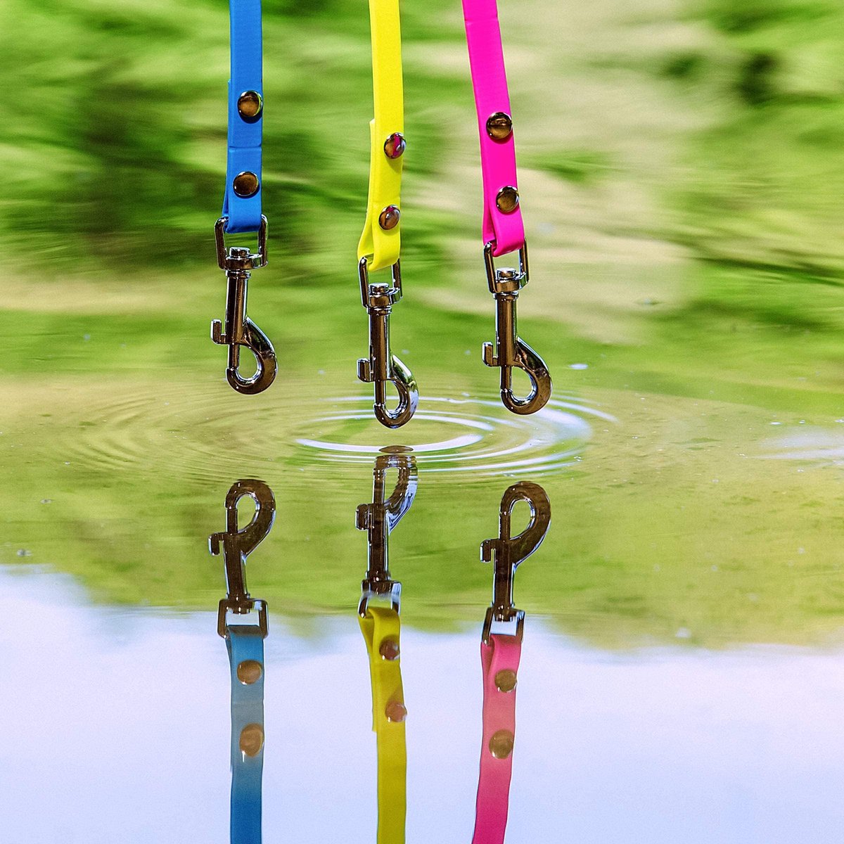 10m sleepriem, hondenriem, handlus, neongeel, extra smal, vuil- en waterafstotend - ShopVlot