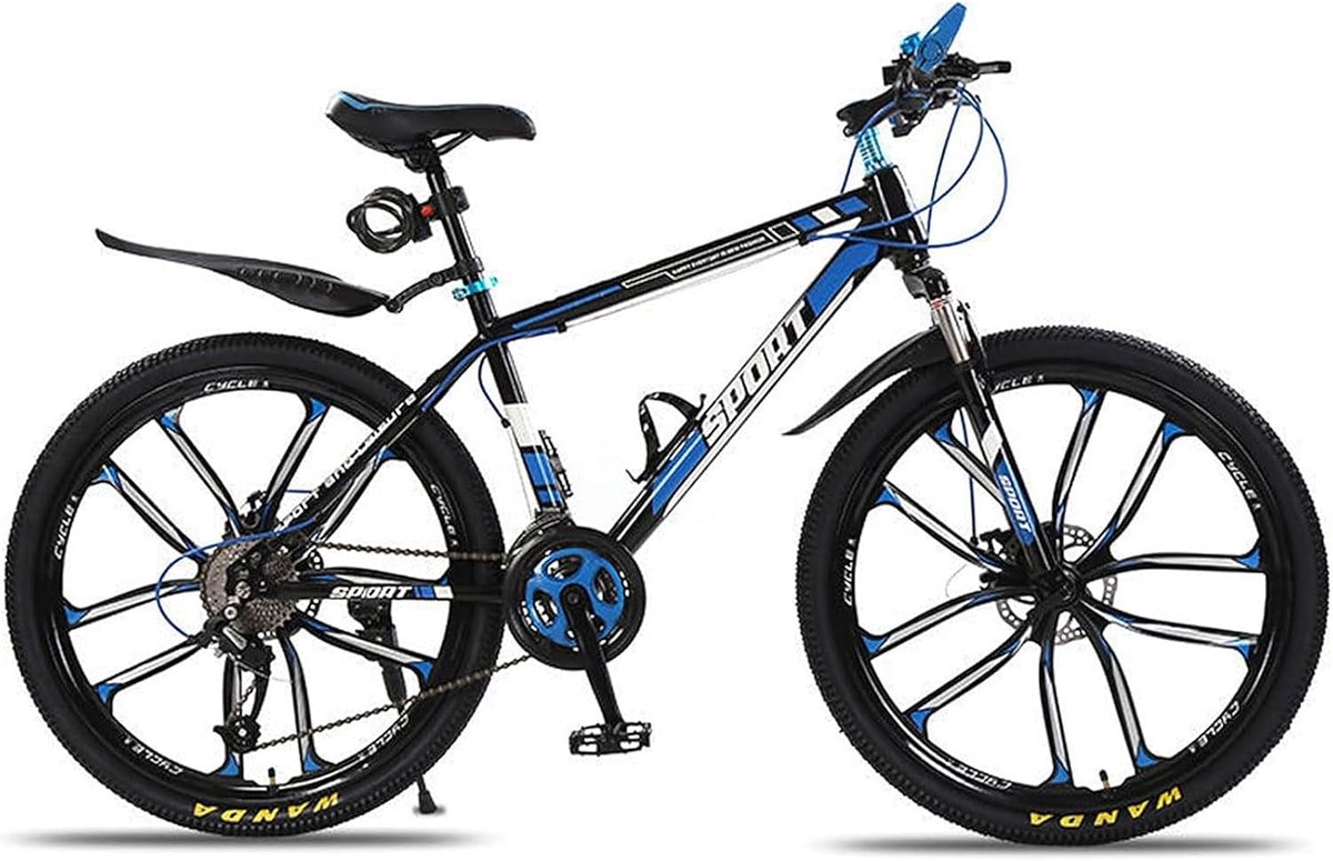 26 inch mountainbike, verende vork stalen frame grip shifter en dubbele handremmen meerdere kleuren dubbele - ShopVlot