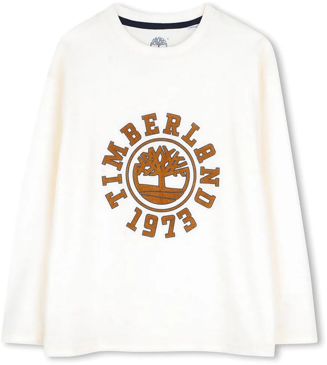 Timberland T61049 T-shirt Met Lange Mouwen Wit 14 Years Jongen