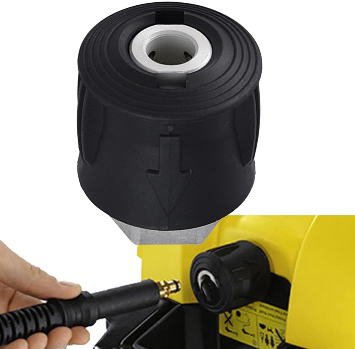 Allecto Plus - Hogedrukreiniger Snelaansluitende Pijpkoppeling Aluminium Metaal - Hogedrukreiniger Slang Adapter Set voor Nilfisk en Bosch Wasmachine - M22-14 Adapter - Krachtige Reiniging voor Tuin en Terras