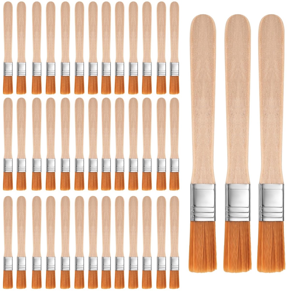 Solidchoice - Set van 42 Platte Kwasten voor Lakken en Schilderen