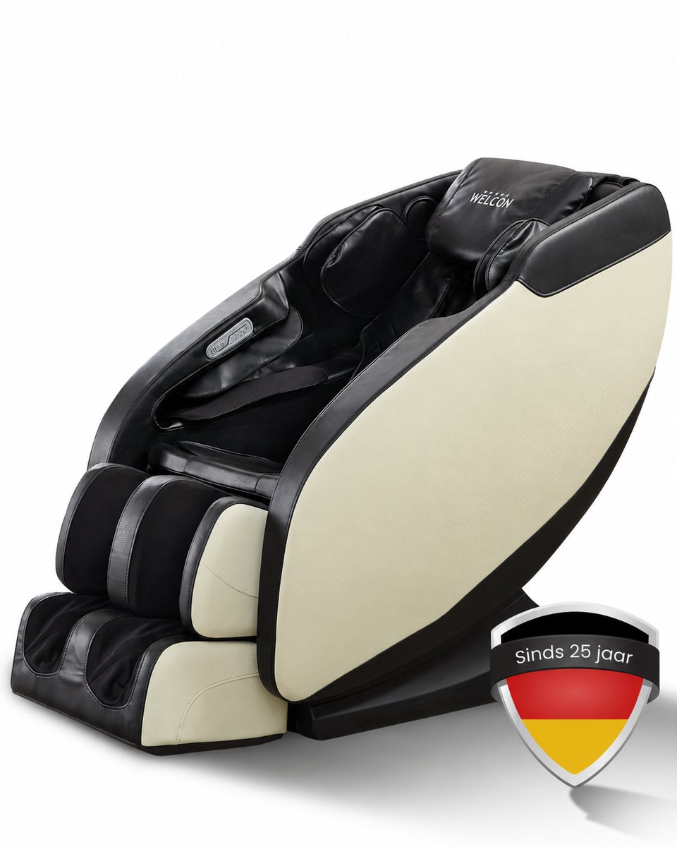 WELCON Prestige II elektrische 3D massagestoel – Zero Gravity – voetmassage – warmtefunctie – zwart/wit