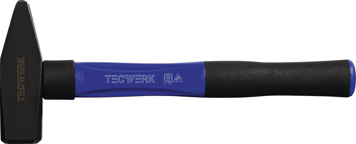 Bankhamer 1000g steel-l.360mm 3K-steel met stalen beschermhuls TECWERK