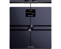 Withings BodyFit - Slimme Weegschaal - 6-Zone Lichaamssamenstelling, Vetpercentage, Spiermassa, Visceraal Vet, Hartslag, Vasculaire Leeftijd, Tot 8 Gebruikers