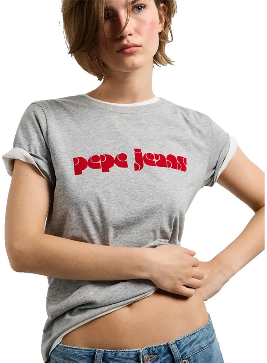 Pepe Jeans Benilda T-shirt Met Korte Mouwen Grijs M Vrouw