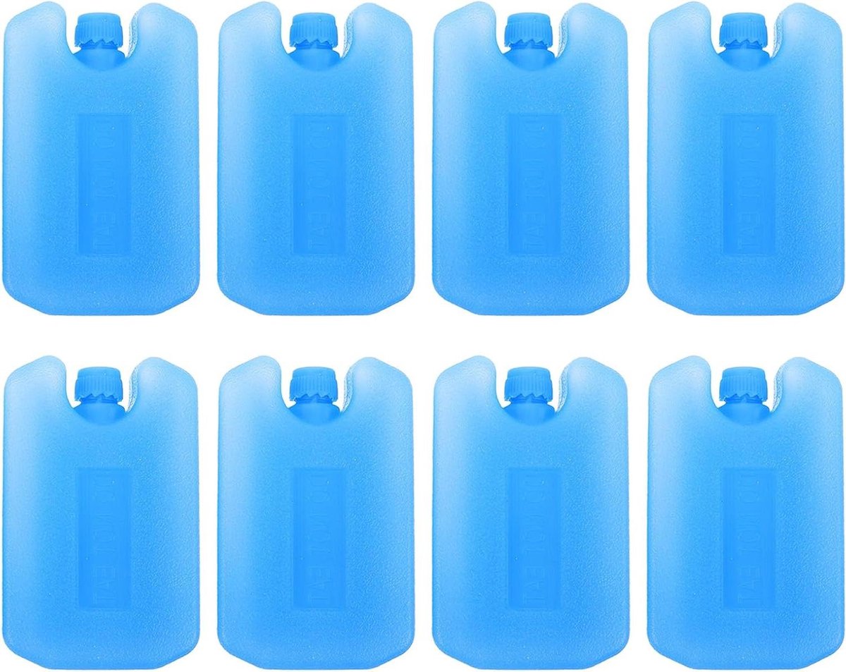 Herbruikbare koelelementen - Ijsblokjes - Lunch koel houden - Langdurig verkoelend effect - 8 stuks - Blauw