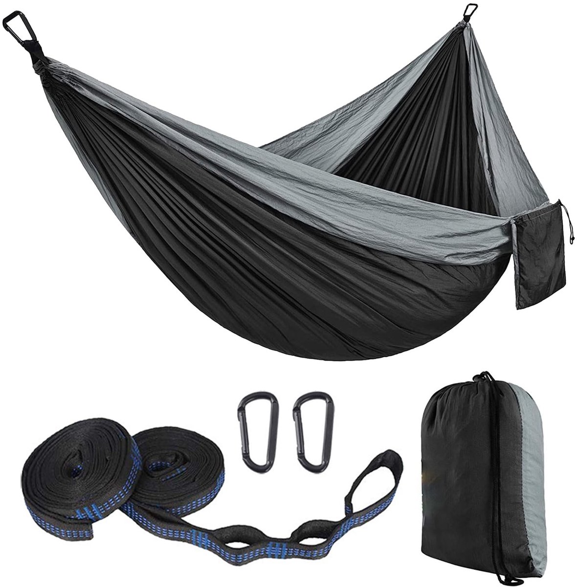 Solidchoice - Campinghangmat voor 1 Persoon - Zwart, 150 kg