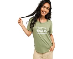 Roxy Vl Ocean Wave Re T-shirt Met Korte Mouwen Groen S Vrouw