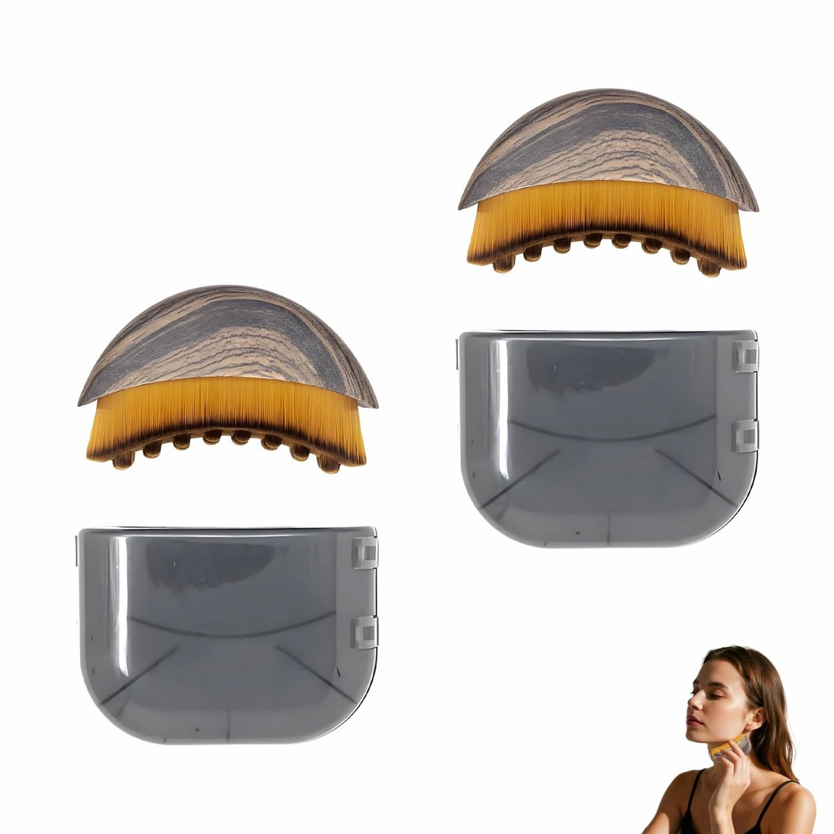 Solidchoice - 2 Stuks Lymfecontour Gezichtsborstels - Massageapparaat voor Lymfedrainage