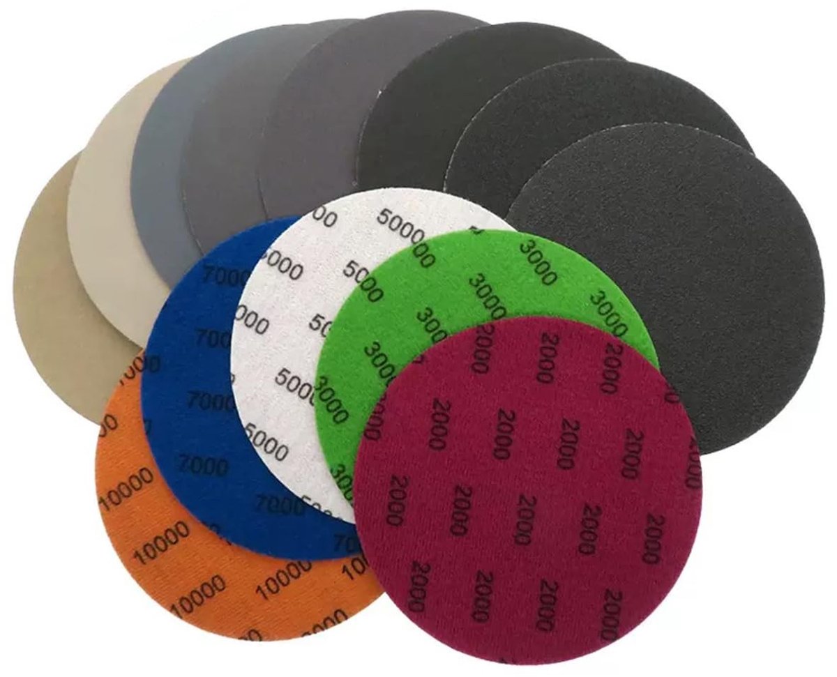 Solidchoice - 24 Stuks Schleifpapier 125mm Set - Diverse Körningen voor Nass en Trockenschliff
