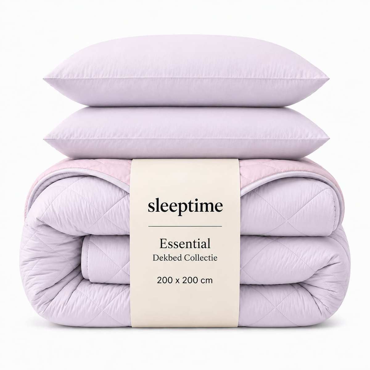 Sleeptime 2 in 1 Omkeerbare Dekbed - Dekbed zonder Overtrek - 200x200 - Lila/Roze
