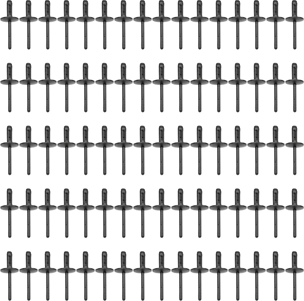 Solidchoice - Spreidklinknagels 6 mm, 80 Stuks voor Auto en Spatborden