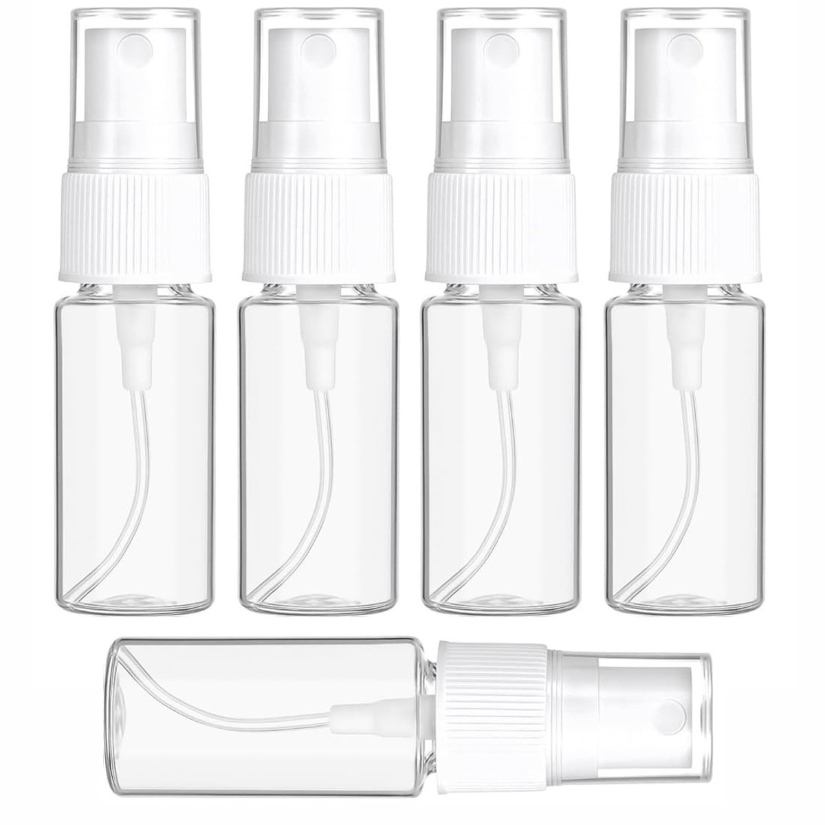 Solidchoice - Set van 5 Mini Spuitflessen van 20 ml, Navulbaar en Lekvrij
