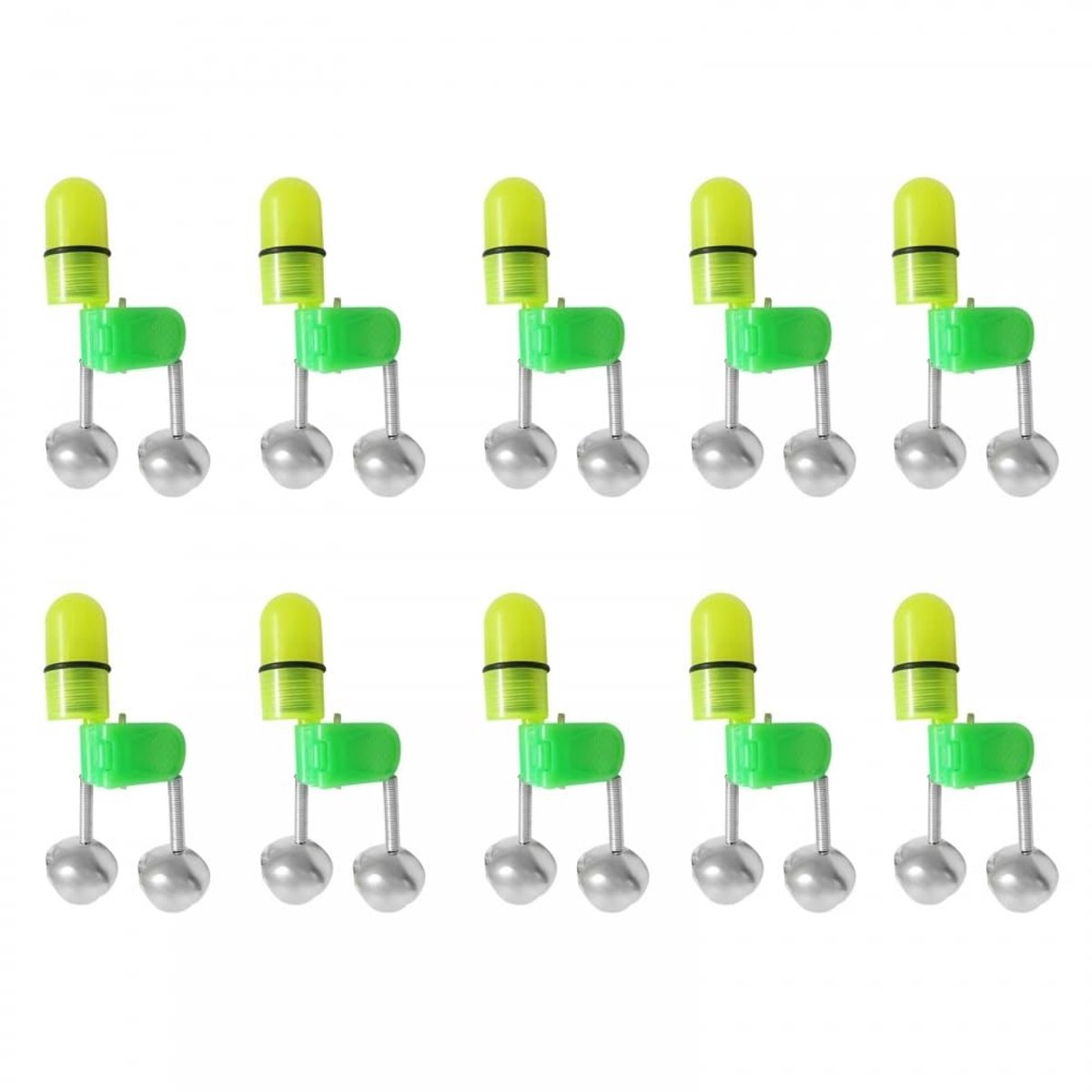 Solidchoice - 10 stuks visklokken met verlichting - Draagbare beetalarms voor het vissen