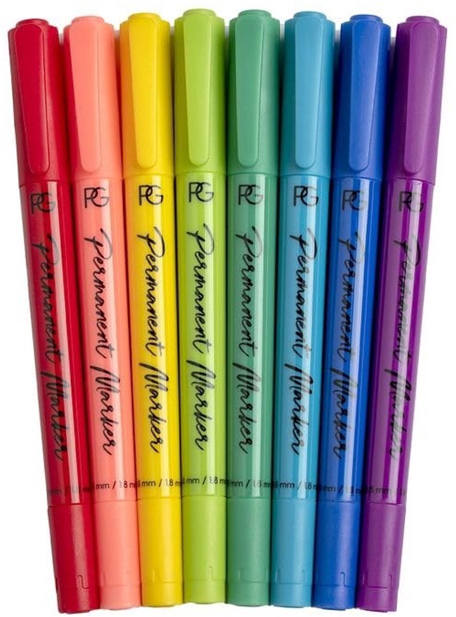 Solidchoice - Permanent Marker Set voor Creatieve Nail Art in 8 Kleuren
