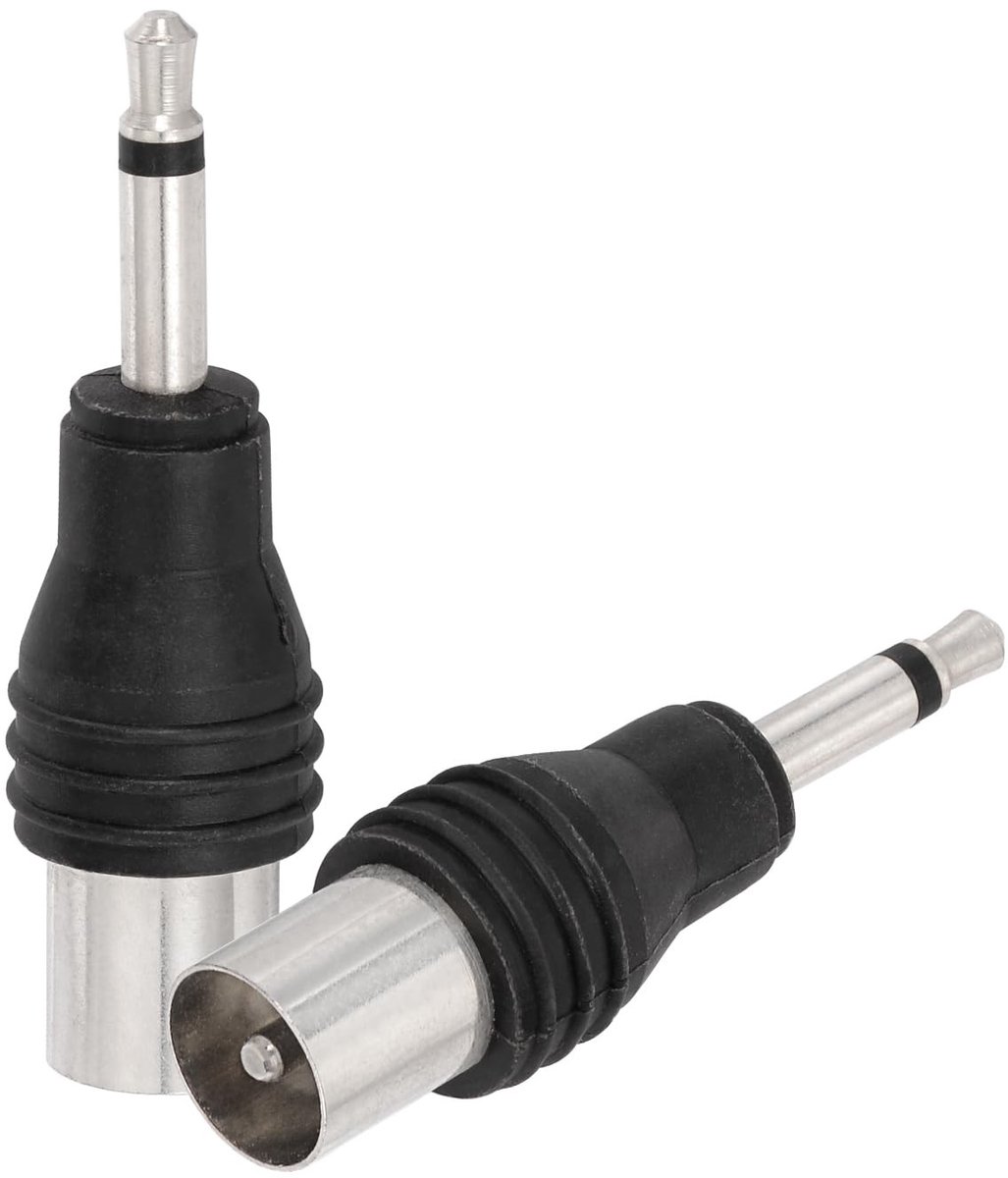Solidchoice - Adapter 3,5 mm mono naar 9,5 mm Pal TV stekker - 2 stuks