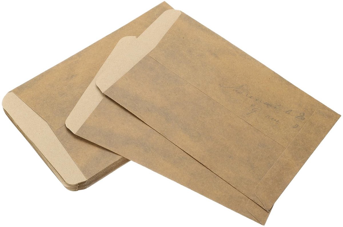 Solidchoice - Set van 25 Vintage Enveloppen voor Uitnodigingen