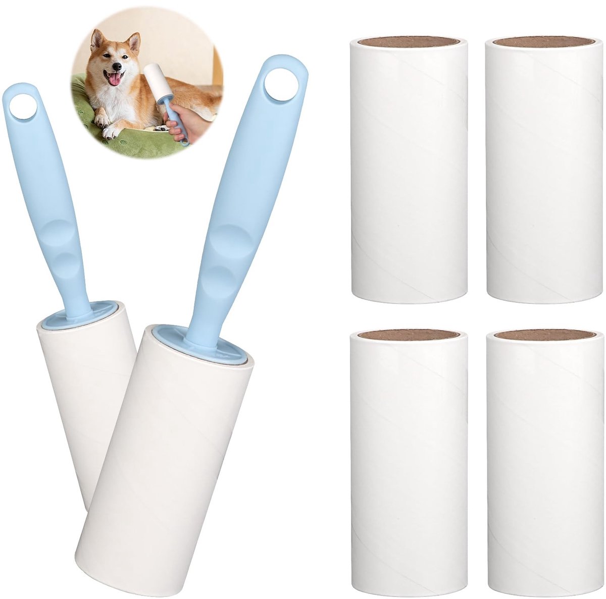 Solidchoice - Pet Hair Remover met 6 Rollen en 2 Dispensers