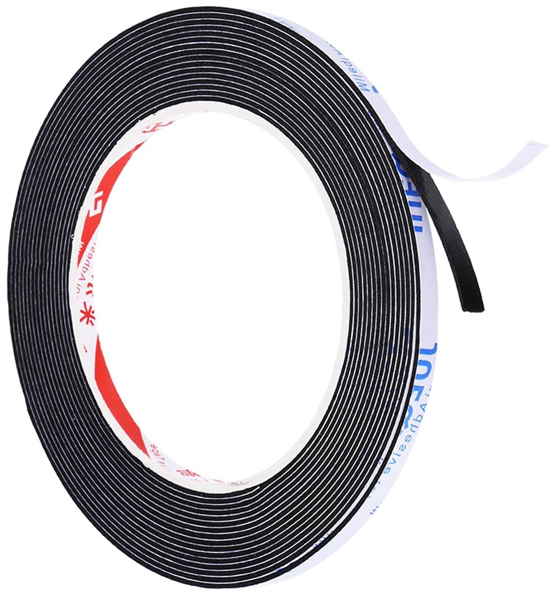 Solidchoice - 5 m Schuimrubberen Afdichtingstape 5 mm Breed voor Isolatie en Tochtpreventie