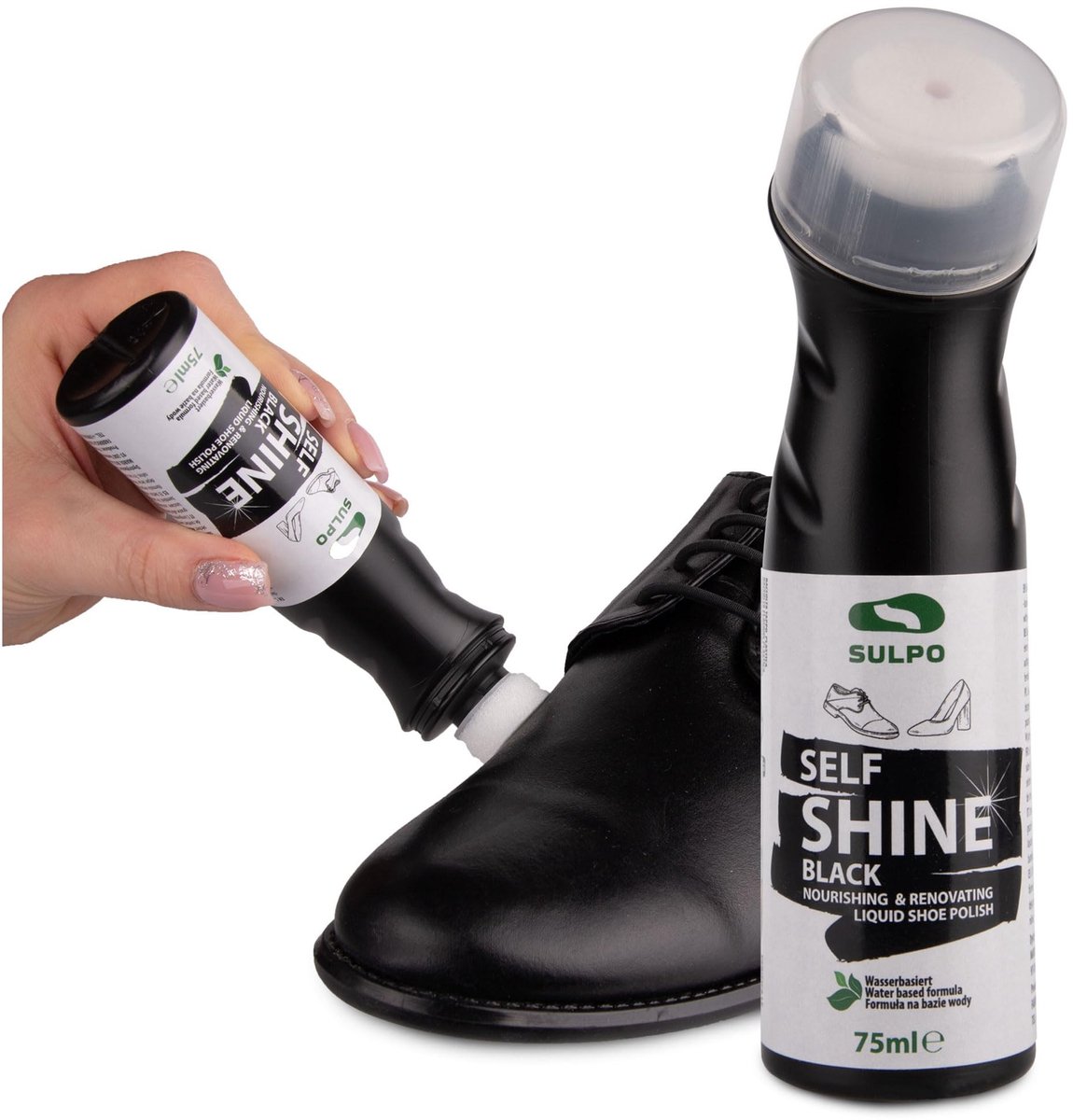 Solidchoice - Zelfglanzende Vloeibare Schoencrème Zwart, 75ml