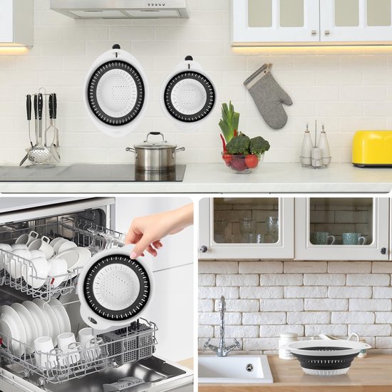 Solidchoice - Set van 2 Vouwbare Pasta- en Groentestrainers van Solidchoice — afbeelding 3