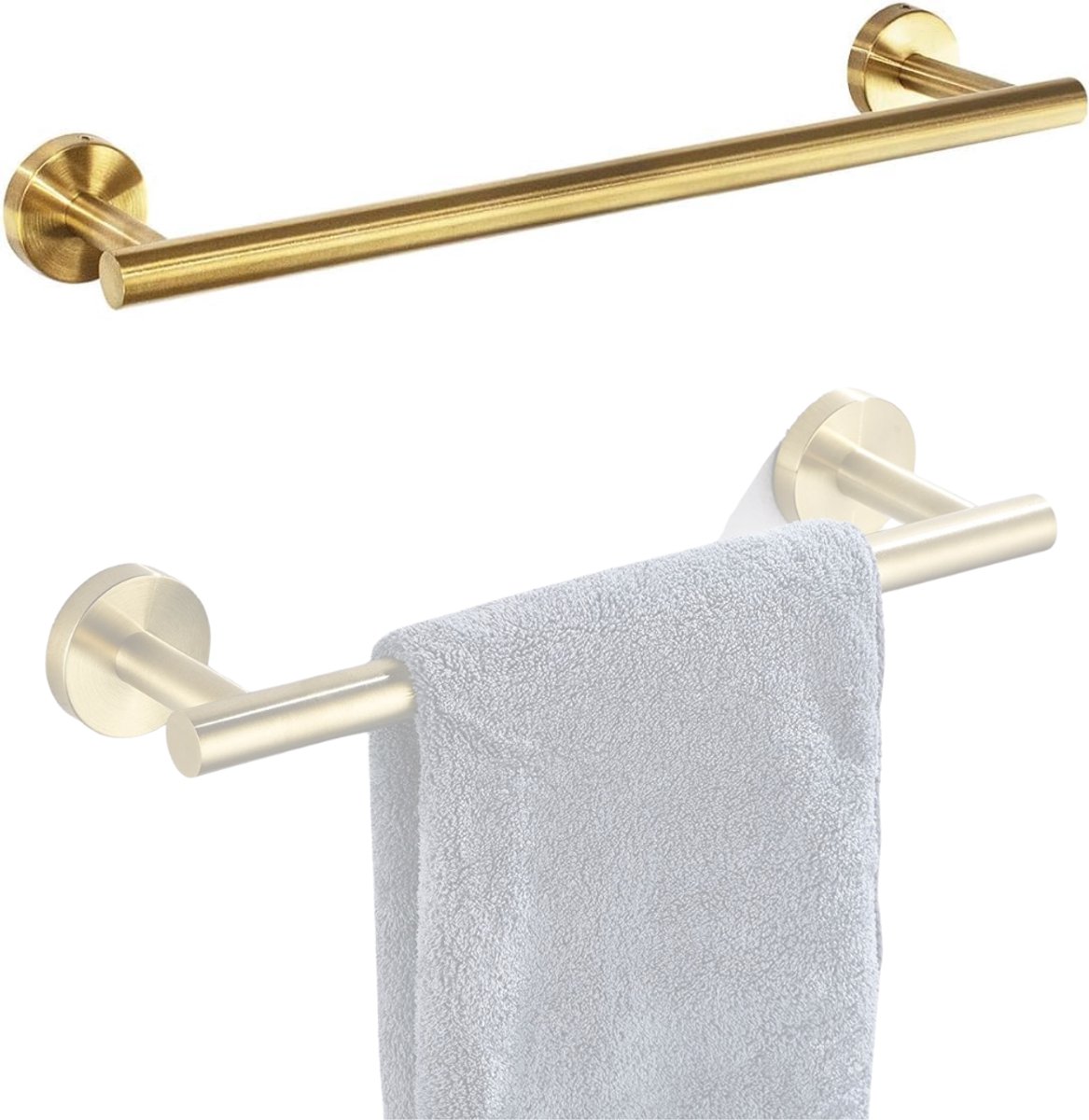 Zavio® Handdoekrek Badkamer - Handdoekhouder Hangend - Handdoekstang