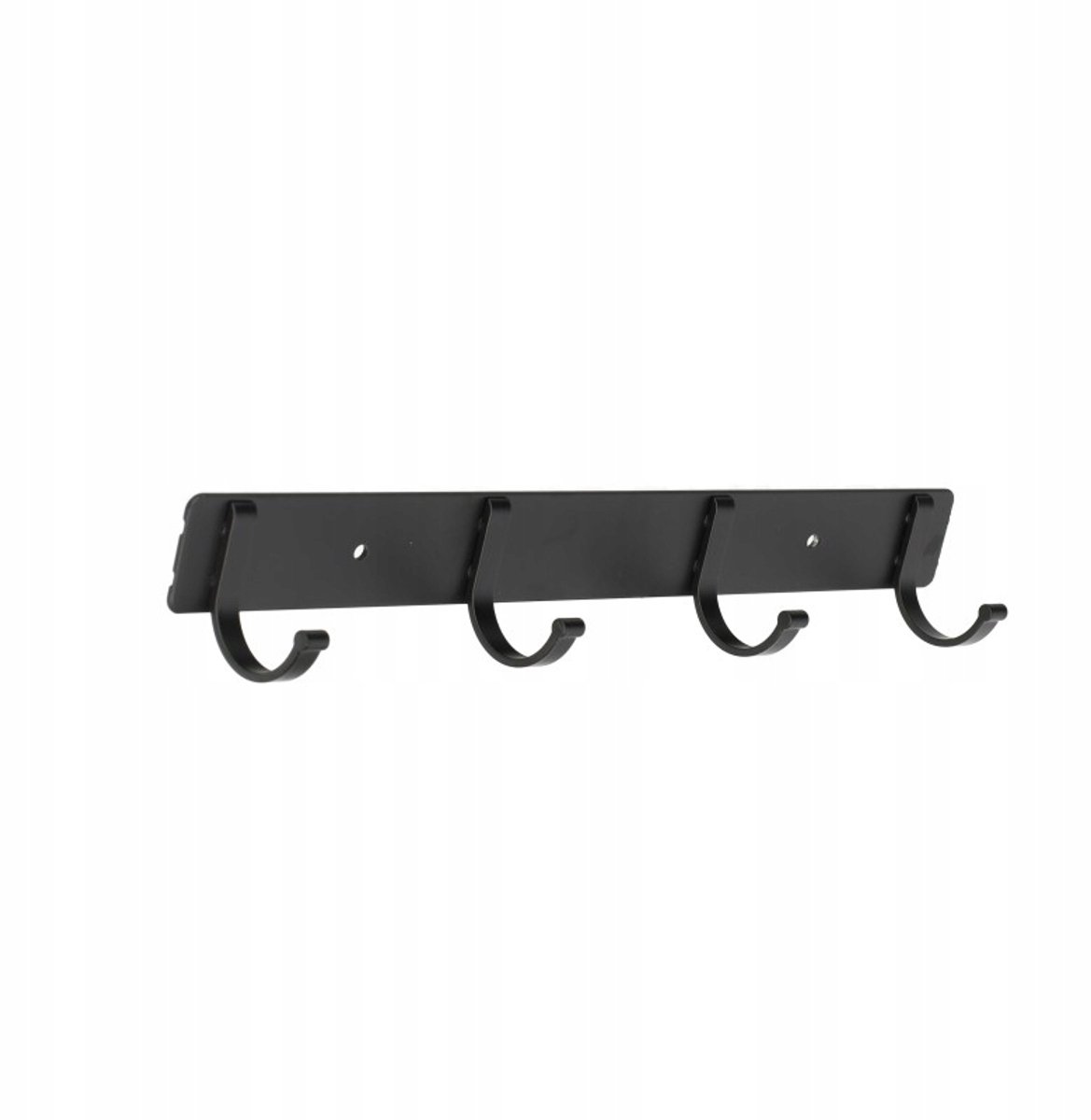 Zwarte Metalen Wandrek met 4 Haken - Keukenorganizer