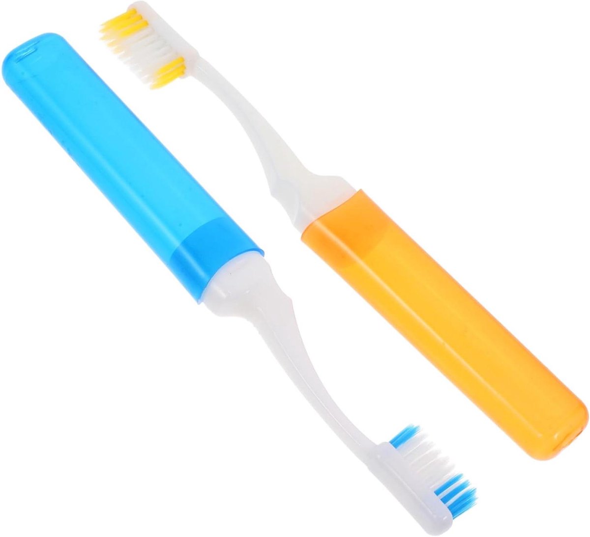 Opvouwbare Tandenborstels - Reis Tandenborstel Set - Hygiënisch Reizen - Inclusief Beschermhoes - 14 cm - Meerdere Kleuren