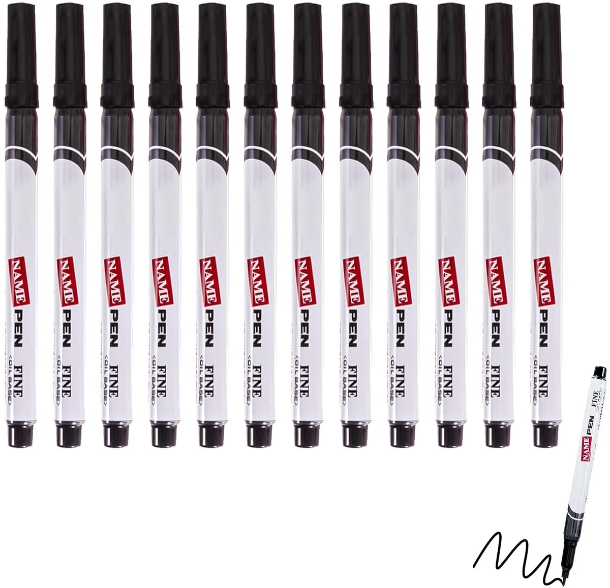 Solidchoice - Set van 12 Permanente Markers met Fijne Punt 1 mm