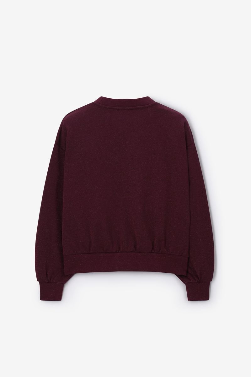 Sissy-Boy - Donkerrode oversized sweater met lurex