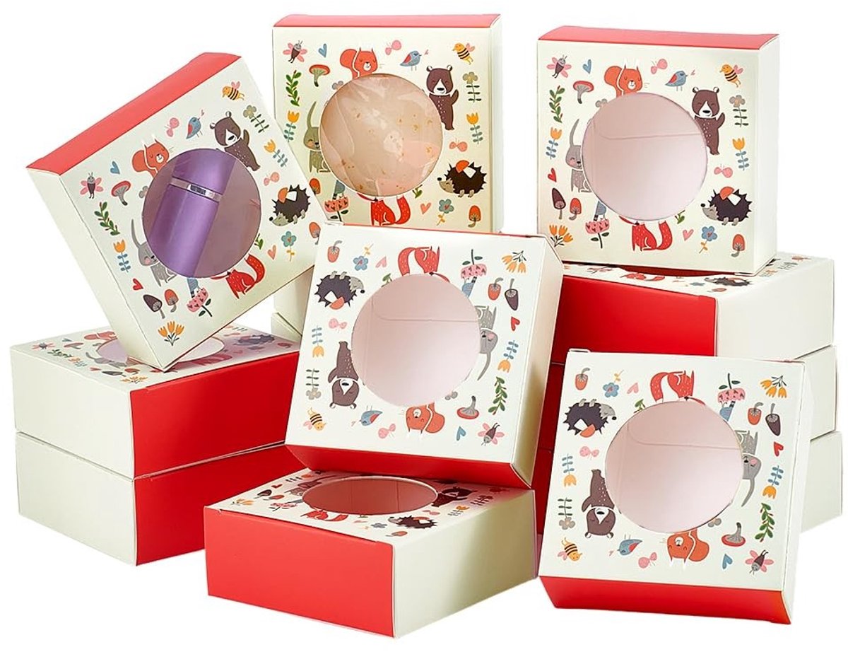 Solidchoice - Set van 30 Geschenkdozen met Venster voor Traktaties