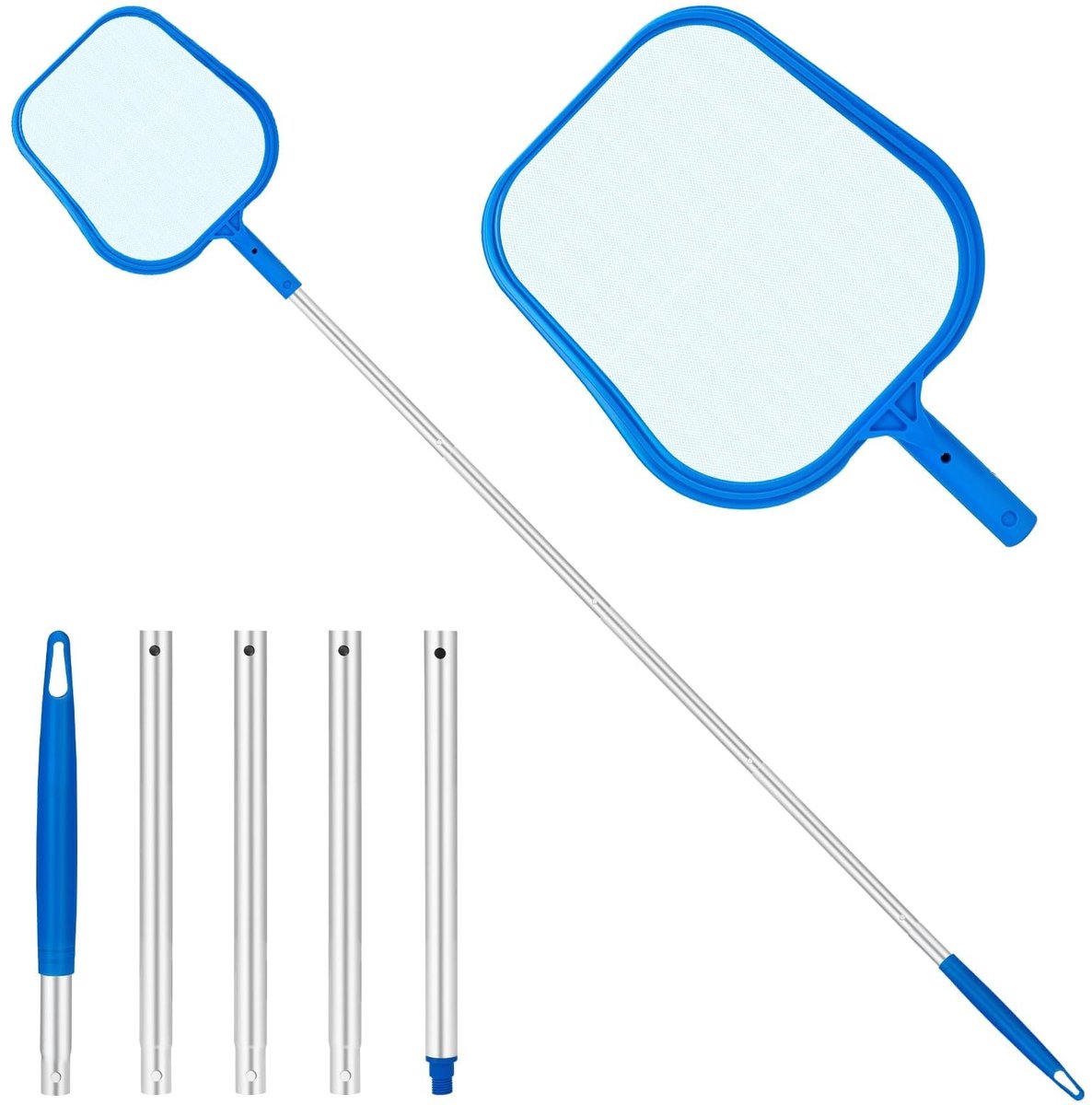 Solidchoice - 160 cm Zwembad Skimmer Net met Uitschuifbare Steel