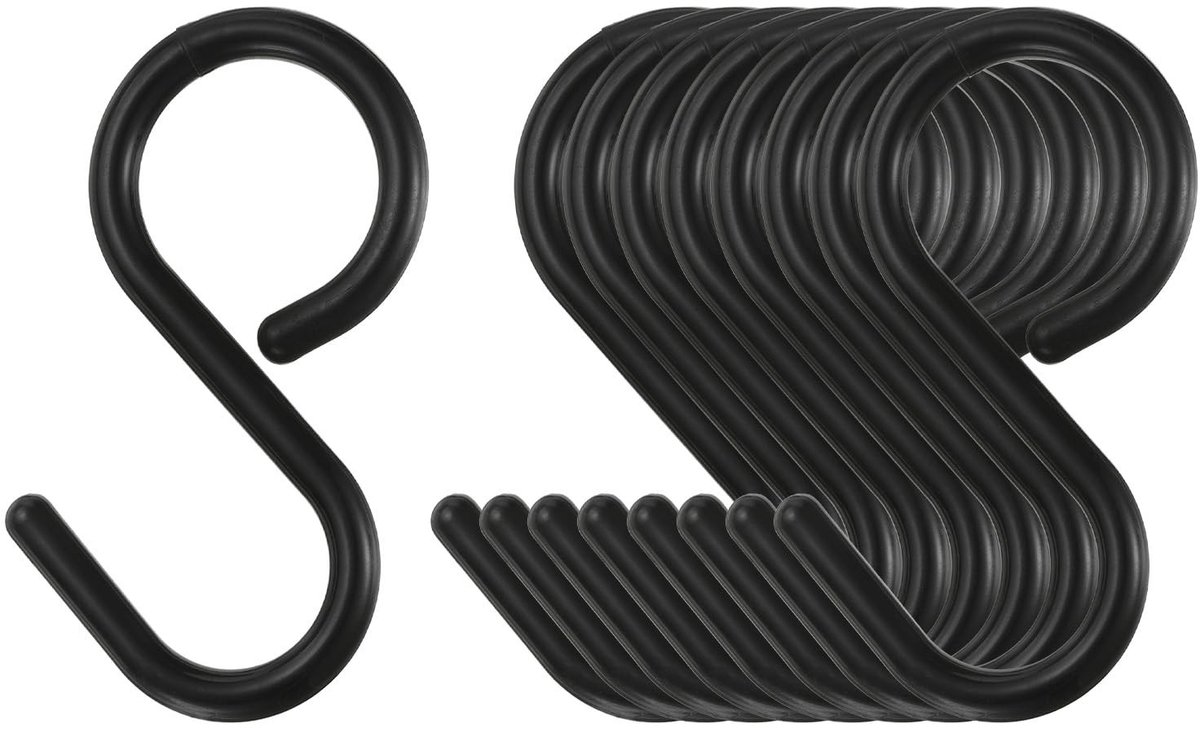 Solidchoice - 9 Stuks S-Haken van Kunststof voor Kleding en Accessoires