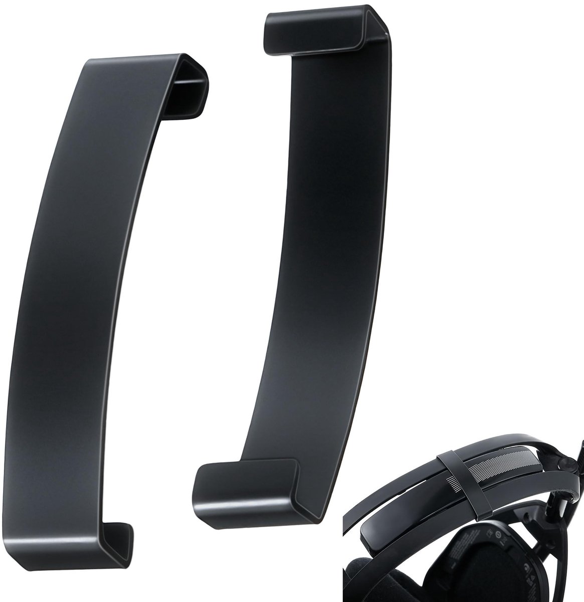 Solidchoice - Set van 2 Aluminium Hoofdtelefoonhouderklemmen voor Stabiliteit