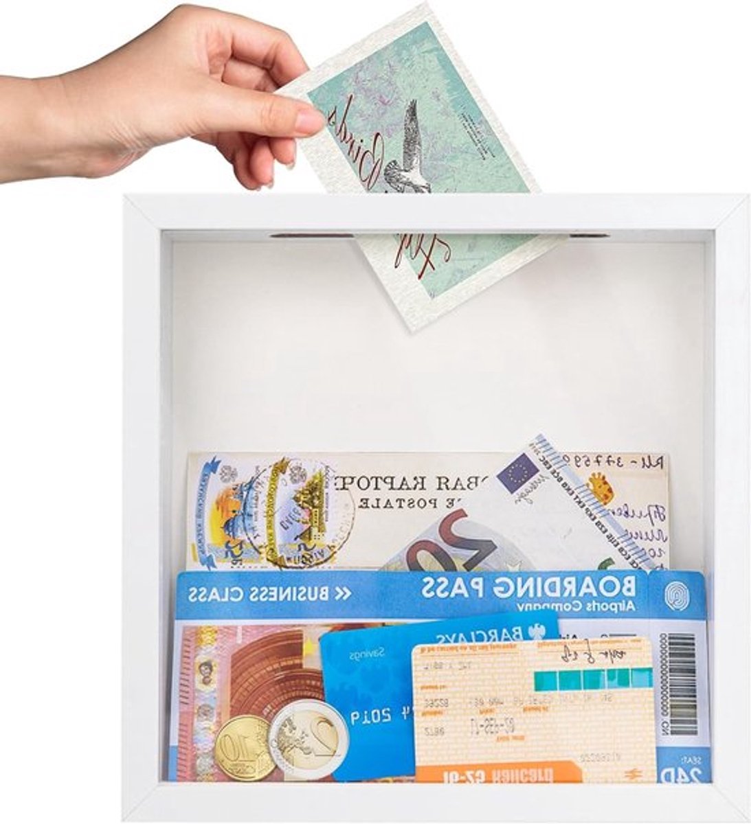 3D Fotolijst voor Vullen, 22 x 22 cm, Diepe 3 cm Lijst voor Muur en Bureau, Schaduwdoos voor Foto's, Voorwerpen en Bruidsboeketten