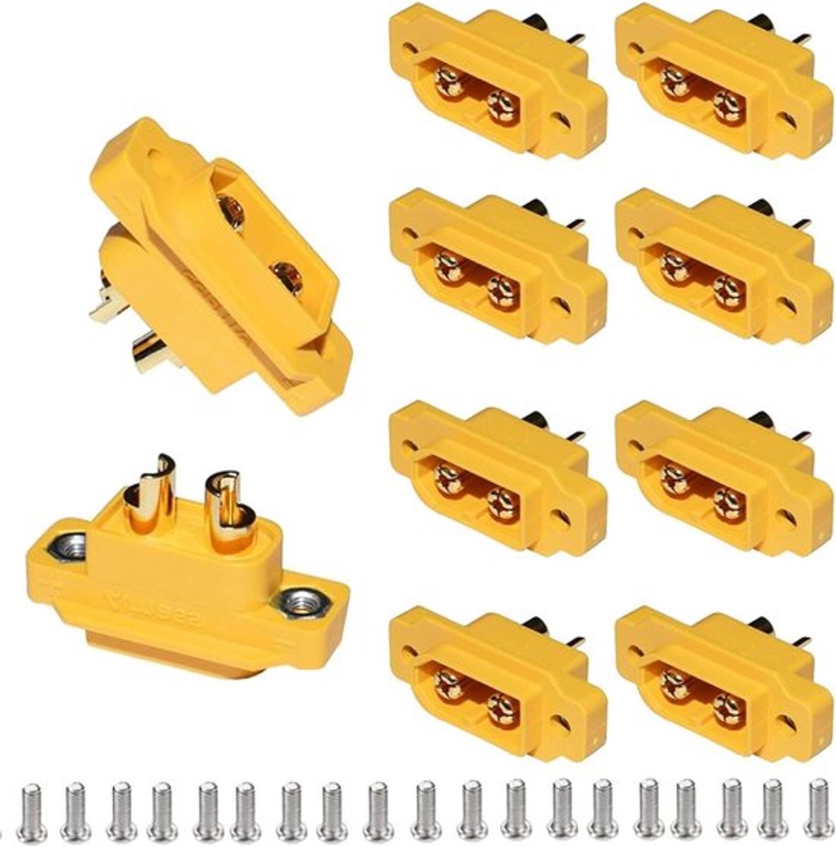 10 Paar XT60E-M XT-60 Stekker Male Flush Mount Lipo Accu Connectoren voor Modelbouw en DIY Projecten