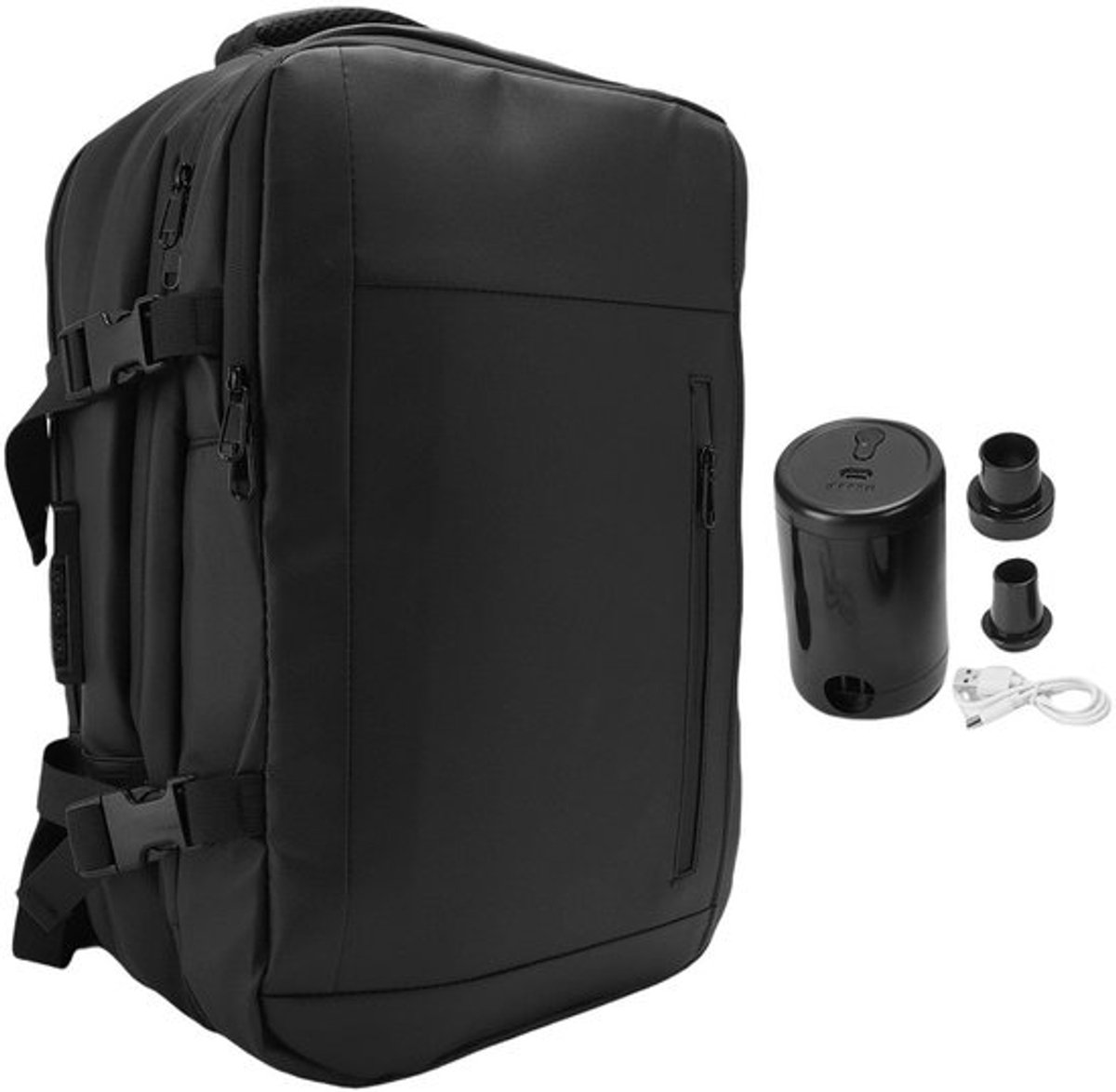 Rugzak Uitbreidbaar 36-55L - Vacuümrugzak - Laptop tot 17,3 inch - Oxford Doek - 30x45x20/28cm - Lichtgewicht 1650g - Backpack
