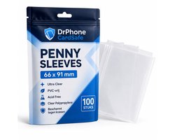 NorthSeaTCG CardSafe TCG Sleeves 100 Stuks – 66x91mm Penny Sleeves – Ultra Clear Trading Card Beschermhoesjes