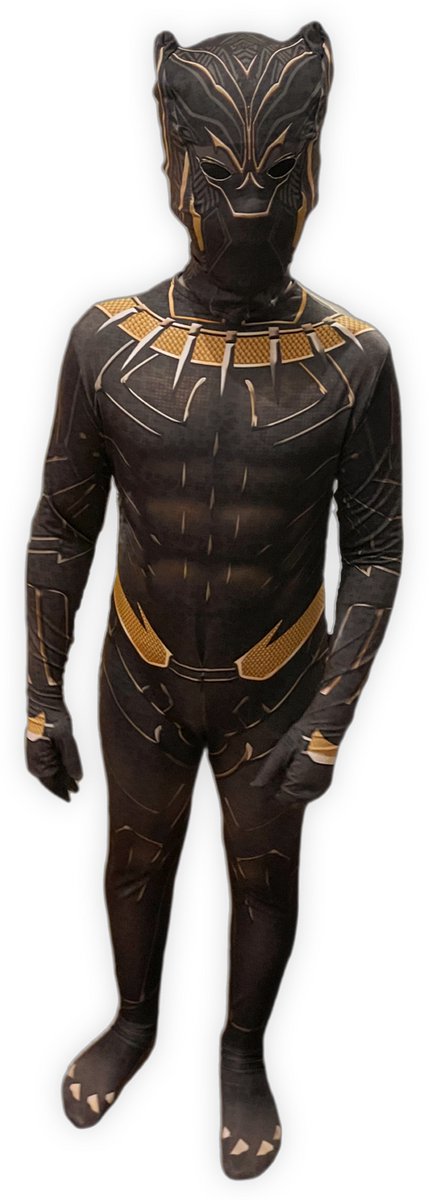 Killmonger - Golden Jaguar suit | eindbaas | Kostuum | 104 (3/4 Jaar) | Verkleedkleding | Superhelden