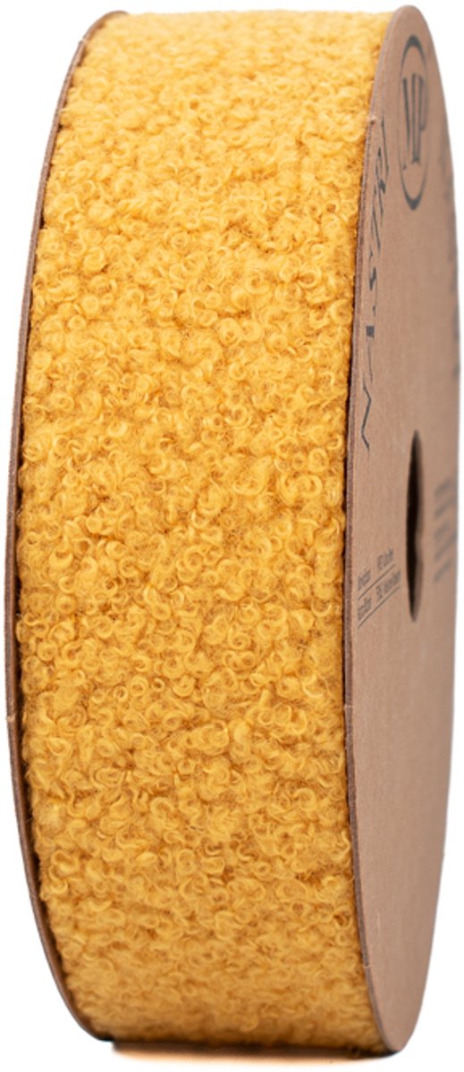 Teddy lint - 38 mm x 10 meter - geel