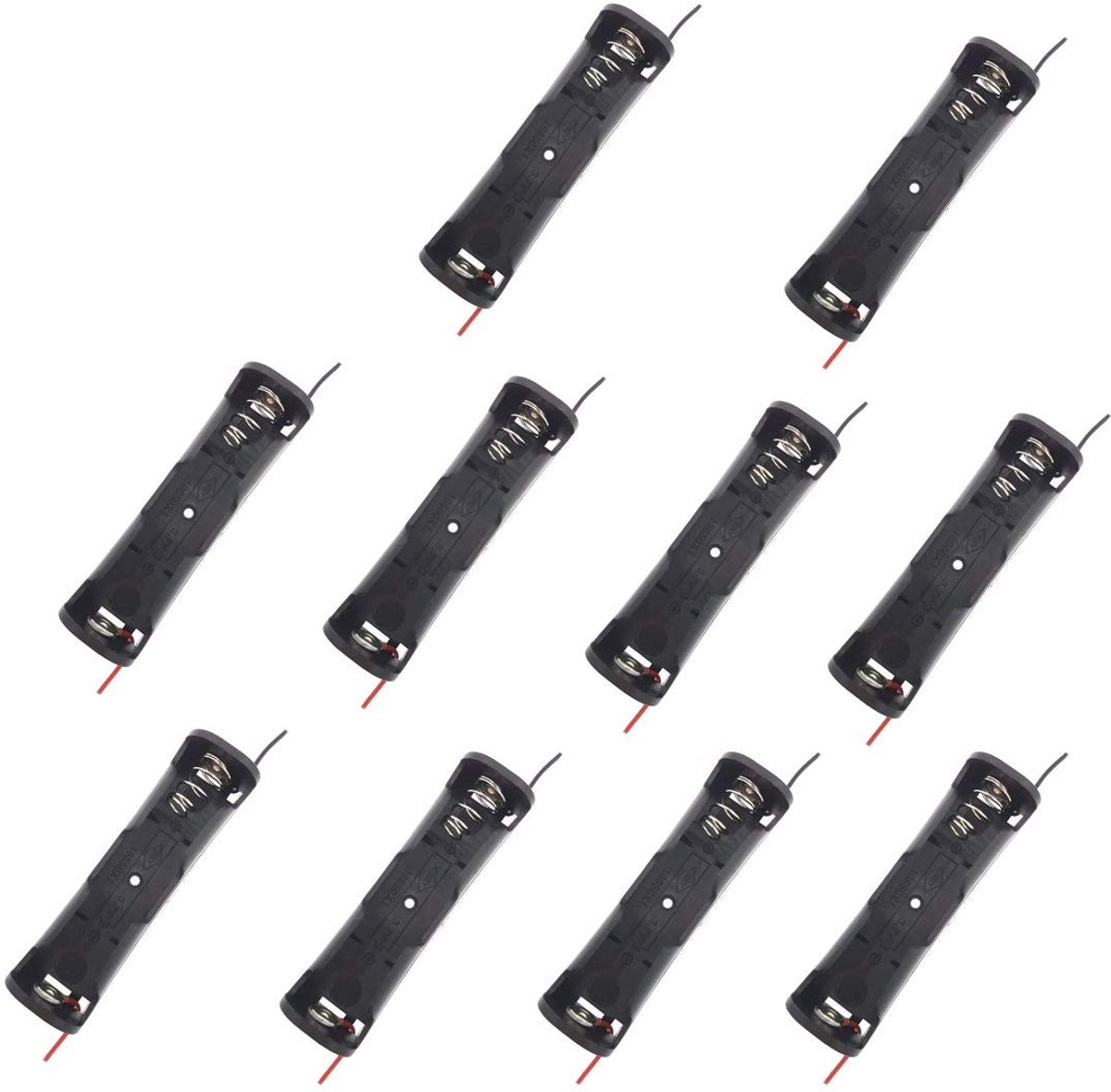Solidchoice - 10 Stuks 18650 Batterijclips met Connect Leads
