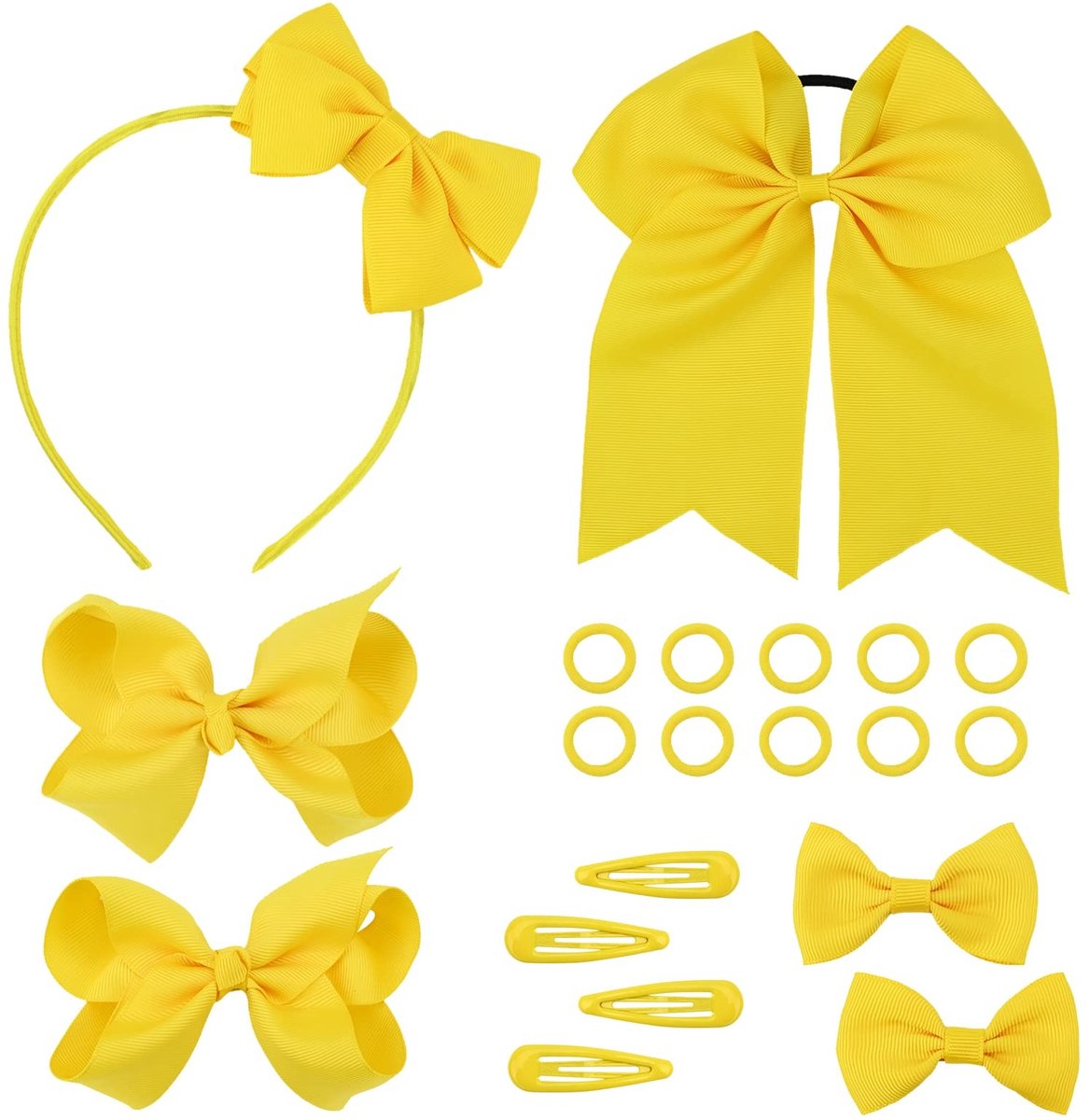 Solidchoice - Set van 20 Haaraccessoires voor Meisjes met Strikjes
