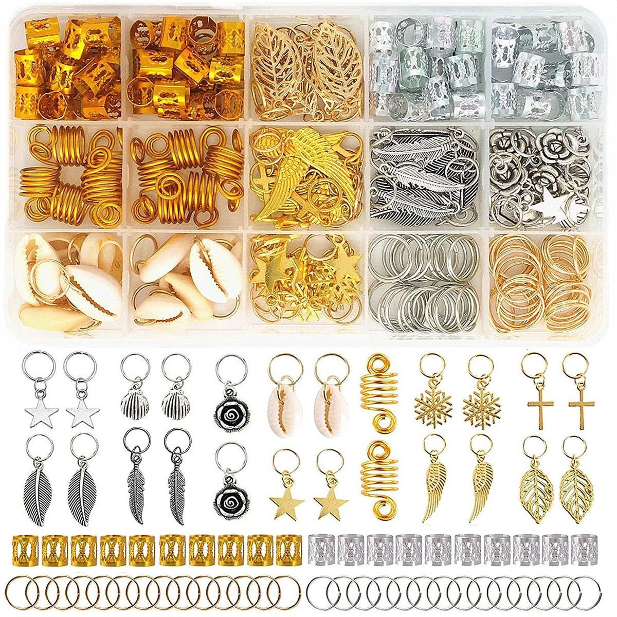 Solidchoice - 220 Stuks Haaraccessoires voor Dreadlocks