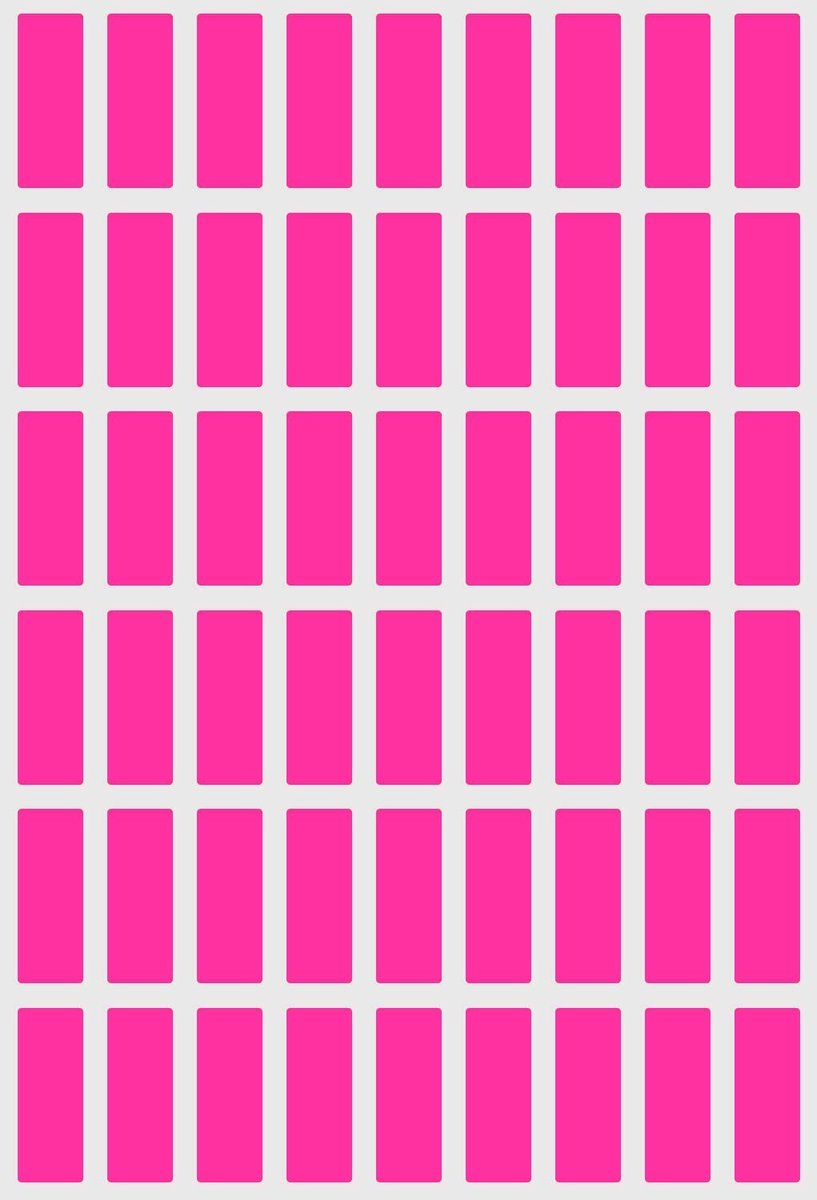 Solidchoice - 810 Stuks Neon Roze Stickers voor Organisatie