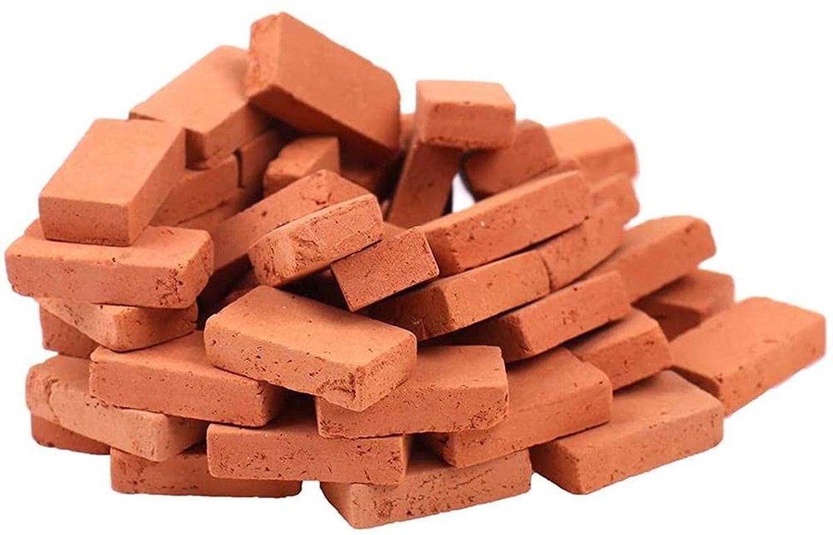 Solidchoice - Miniatuur Rode Bakstenen voor Modelbouw, Set van 100